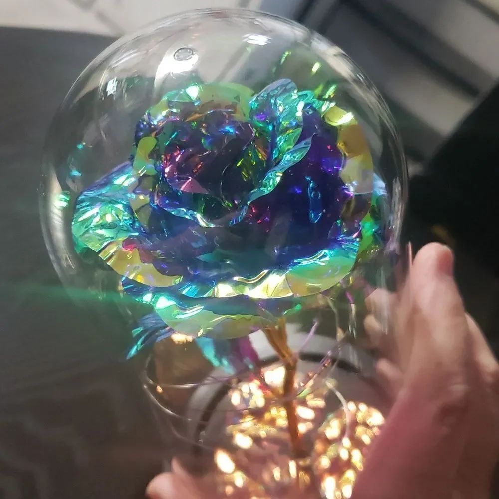 Enchanted LED Lighted Rose in Acrylic Dome - 5 Colors Available - Picture 8 of 9